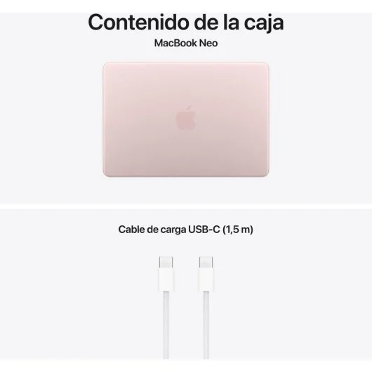 Apple MacBook Neo 13" Apple A18 Pro 8GB 256 GB SSD GPU 5 núcleos macOS Rosa Nube - Imagen 8