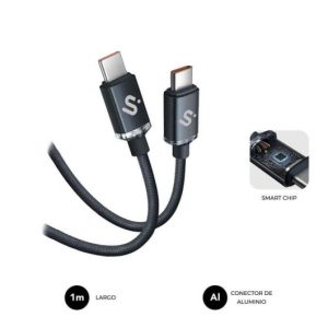 Cable USB-C Subblim Optimus 1 m 60 W Nylon Trenzado 480 Mbps Negro