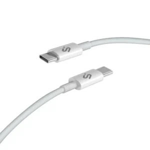 Cable USB-C Subblim PLUS 100W 1m Carga Rápida PD3.0 QC3.0 E-Marker Transferencia 480Mbps Blanco