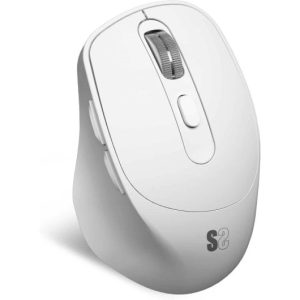 Subblim Comfort Ergo Dual Ratón Ergonómico Inalámbrico para Diestros 2400 DPI Blanco